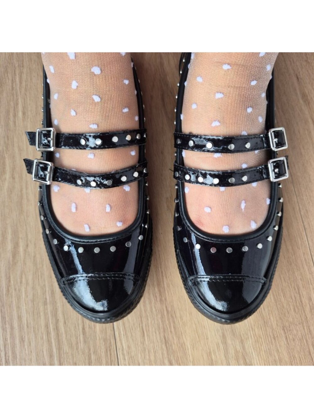 ⭐Converse Chuck Taylor Dainty Mary Jane Sz 8 Women's shoes Studded Black A14799C - Picture 7 of 11